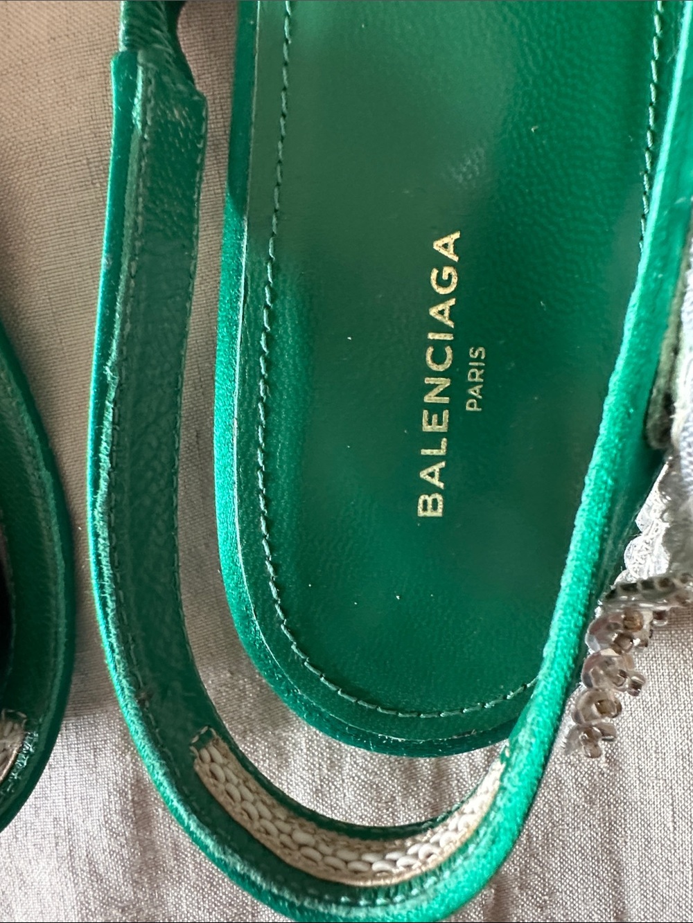 Beautiful Balenciaga Sequin-Embellished Sandals - Picture 2 of 5